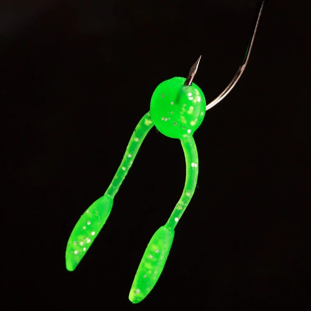 40 Stück Weich plastik Angeln lockt Shad Würmer Swimbaits für das Bassa ngeln Texas Rigs Forellen