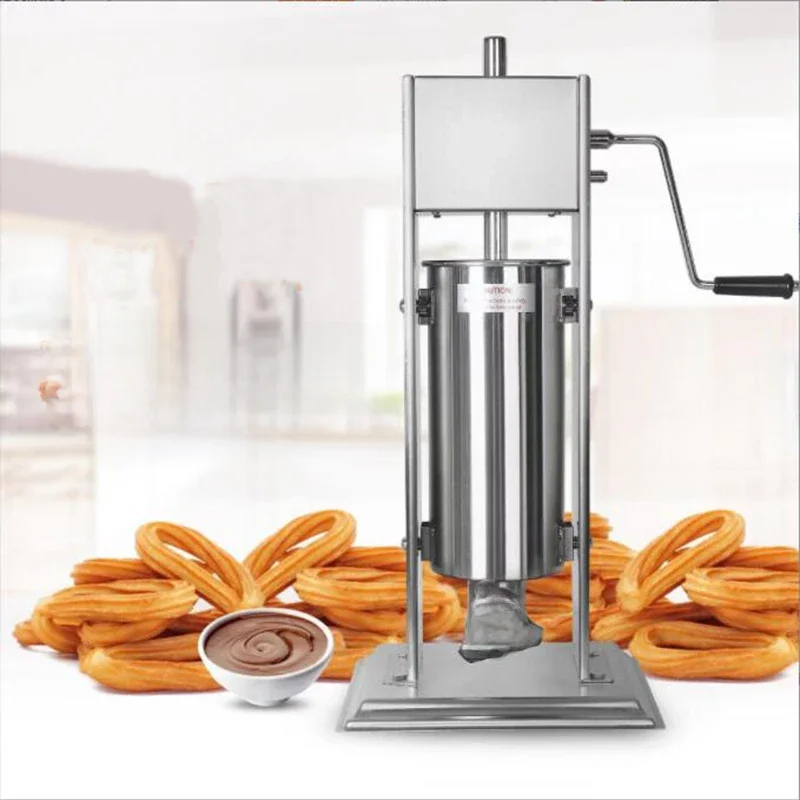 XEOLEO Spanish Churros Machine 3L/5L Manual Churros Making Machine Latin Fruit Forming Machine Stainless Steel Fritters Machine