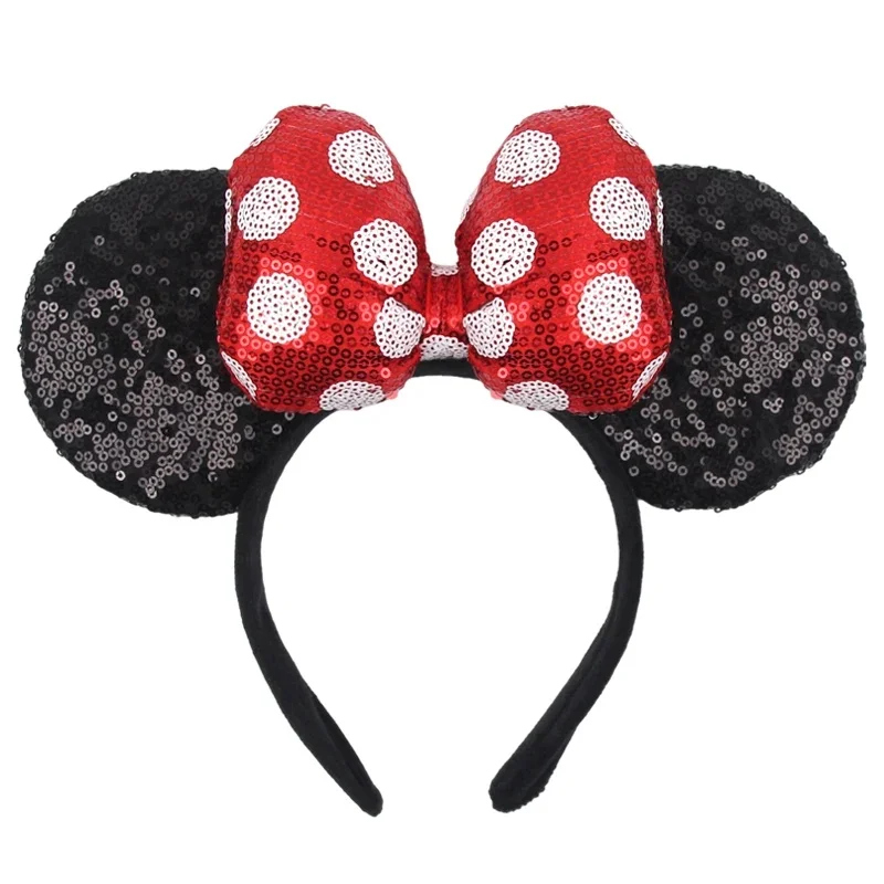 1 Stück Mausohren-Stirnband für Mädchen und Kinder, 10,2 cm, gepunktete Schleife, Haarband, Urlaub, Party, Reisen, DIY-Haarschmuck