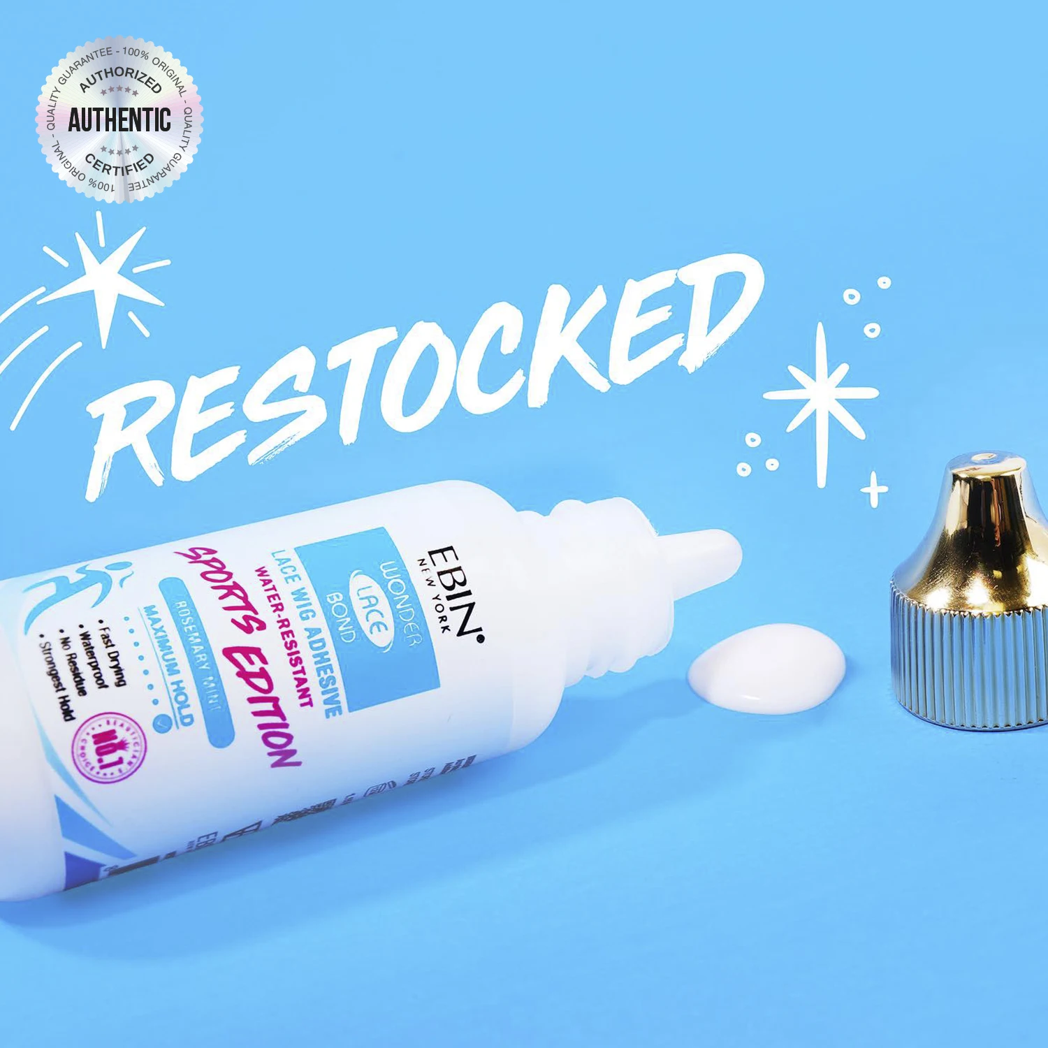 إيبين-نيو نيويورك عجب طبعة الرباط الرباط شعر مستعار لاصق ، شديد ، مثالي للارتداء الرياضي النشط ، أونصة ، 34