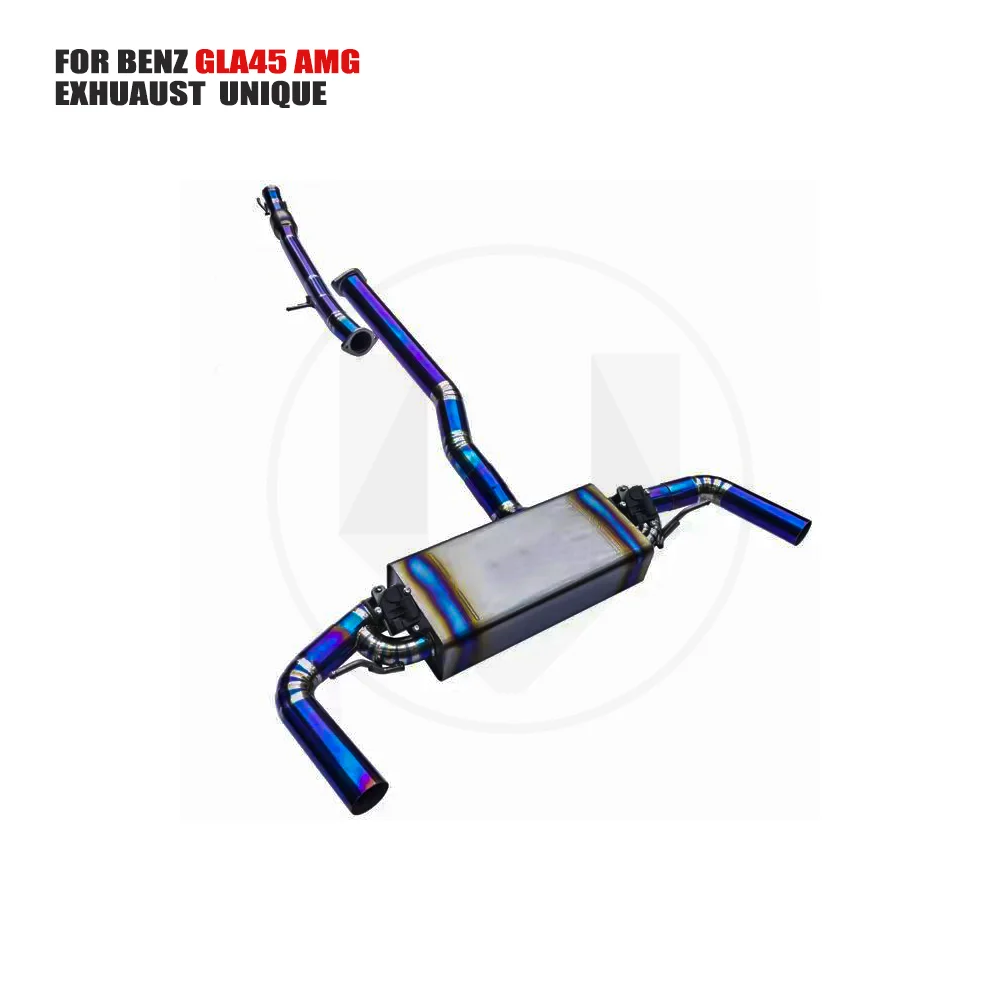 

UNIQUE Titanium Alloy Exhaust Manifold Downpipe Is Suitable For Mercedes Benz GLA45 AMG 2.0TAuto Modification Electronic Valve