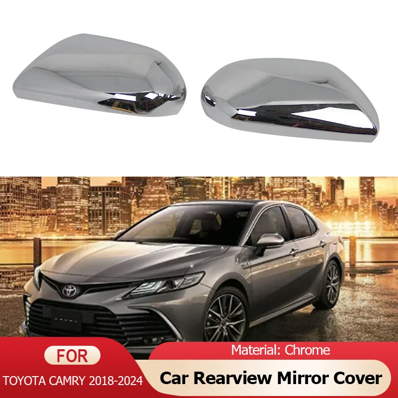 

Chrome Car Accessories Side Rearview Mirror Cap Cover Trim Car-styling for Toyota Camry Daihatsu Altis XV70 2023 2022 2018~2024