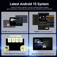 A7L 11 Inch Android15 Tablet PC Octa‑Core A523 24GB(4+20GB Virtual) 128GB ROM Widevine L1 Face ID Unlock 8200mAh Dual Speaker Tablet Complete Bundle With Keyboard Mouse Case Stylus Pen Headphones Charger` 8