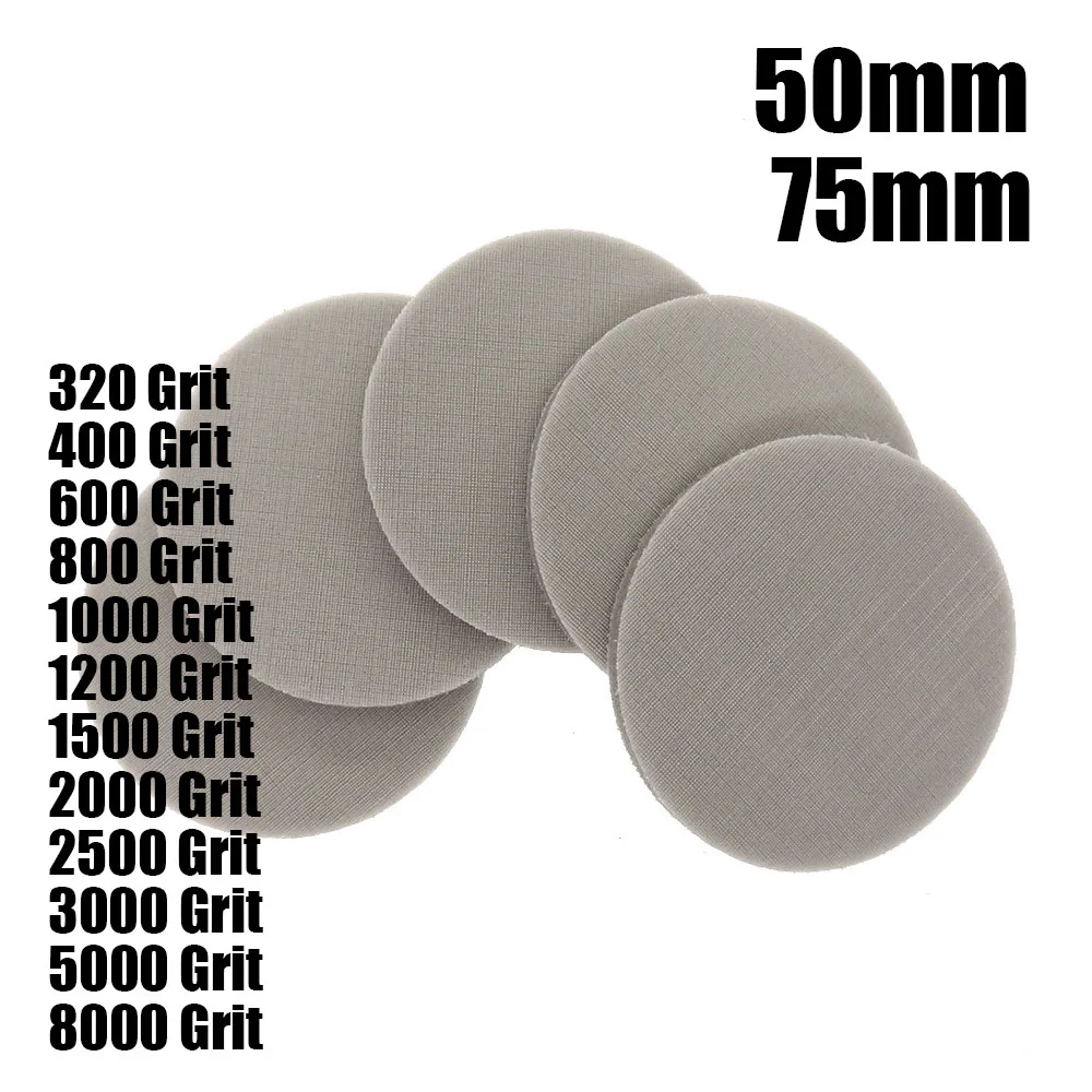 습식 및 건식 차체 300 3000 그릿 사포 스폰지 패드, 샌딩 디스크, 50mm, 75mm