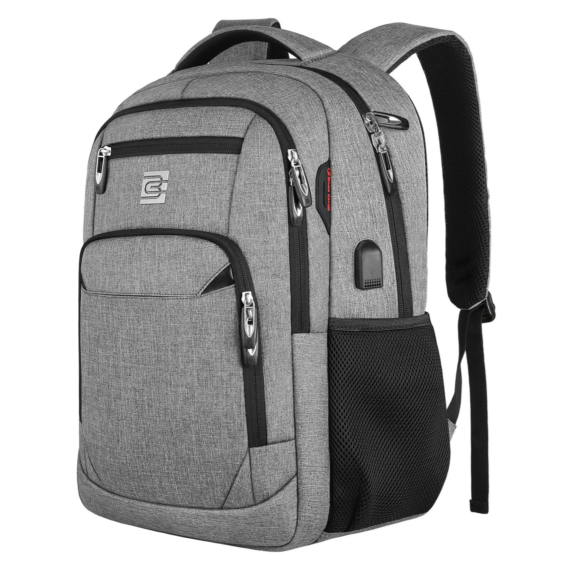 NONE Große Kapazität Rucksack : Laptop Rucksack besitzt mehr als 20 unabhängige Taschen für viel Stauraum und können Powerbank, A4-Ak 7