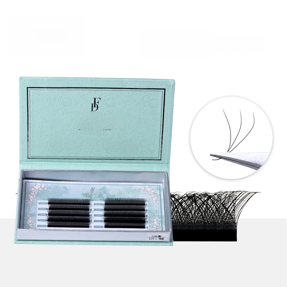 Fadvan Curl B C D DD LC 3D W forme cils floraison fleurs préfabriquées ventilateurs Extensions de cils maquillage 0.03/0.05 paquets Autofan