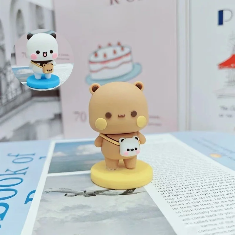 Nouvelles figurines Bubu Dudu, petit sac à dos, modèle panda kawaii, poupée de bureau, ornements de voiture, jouet de dessin animé mignon et tendance, cadeau d'anniversaire