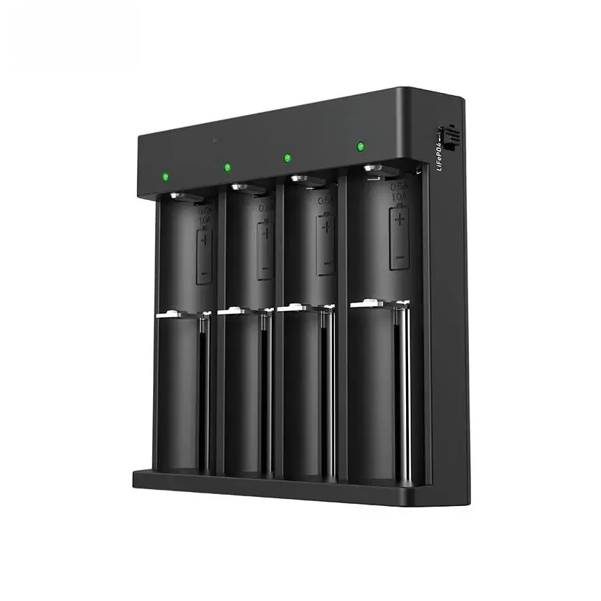 XTAR MX4 – inteligentna ładowarka do akumulatorów, z portem USB-C, do ładowania akumulatorów AA/AAA 1,5 V i 1,2 V Ni-MH, 18650 3,6 V oraz akumulatorów litowo-żelazowo-fosforanowych (LiFePO4). — zdjęcie produktu 7
