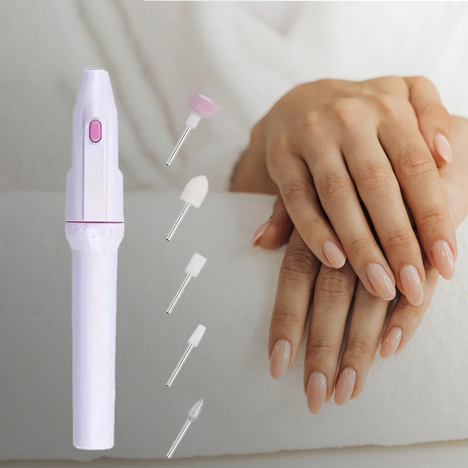 Lima eléctrica Klack con 5 cabezales intercambiables, compacta, portátil y multifuncional para manicura y pedicura 4