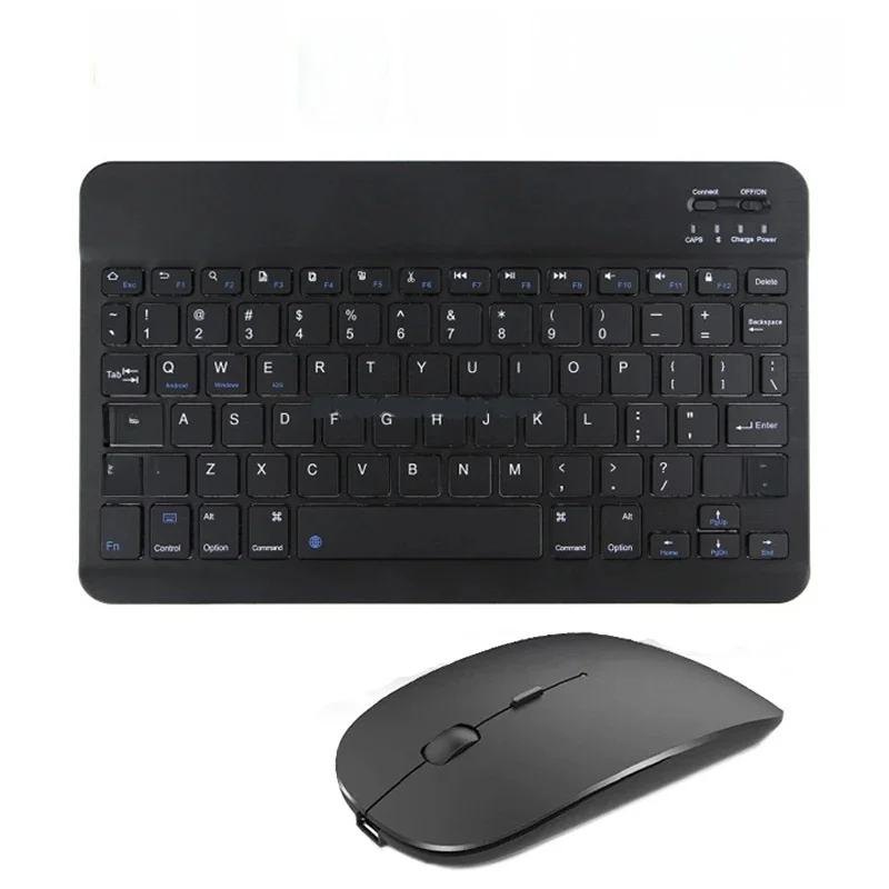 Bezprzewodowa klawiatura hiszpańska francuska Azerty rosyjska koreańska z N Mini Bluetooth do iPada Mac Tablet PC Telefon komórkowy Laptop i mysz — 2