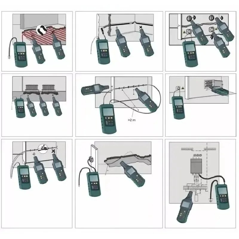 MS6818 Cable Tester Metal Pipe Finder Underground Professional Cable Locator Short Circuit Interruption Detection 30-400V AC/DC