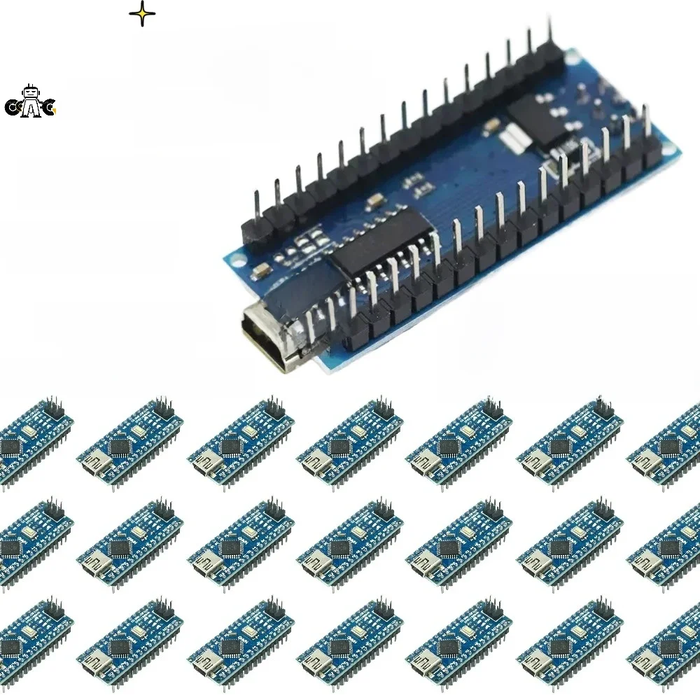 5 - 100 szt. Mini Nano 3.0 z bootloaderem, kompatybilny kontroler Nano dla Arduino, sterownik USB CH340, 16Mhz ATMEGA328P — zdjęcie produktu 6