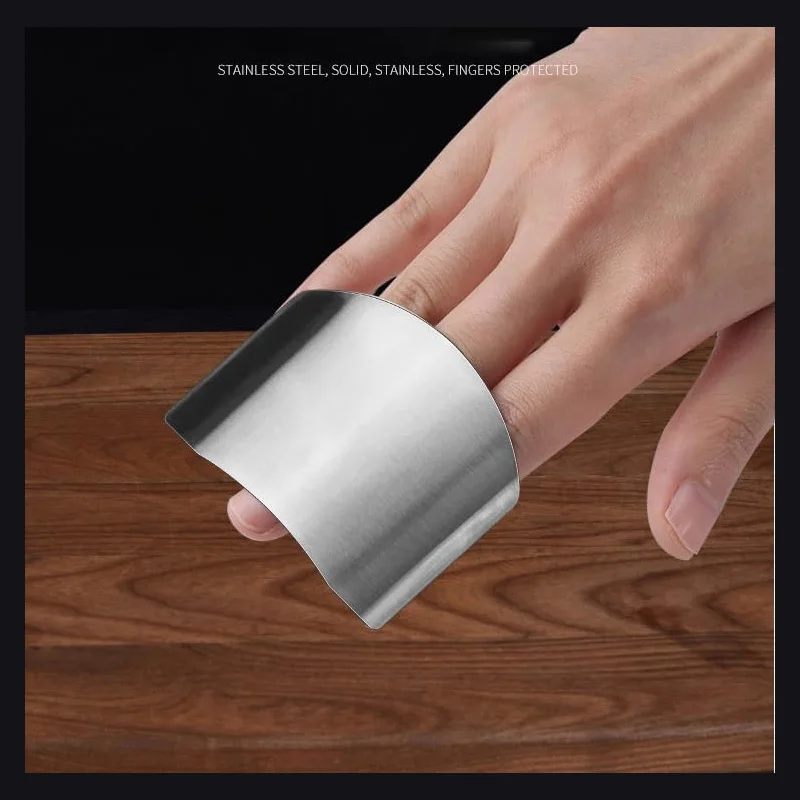ที่ครอบนิ้วสแตนเลส - อุปกรณ์ป้องกันการบาดสำหรับการหั่นผักและเนื้อสัตว์ในครัว