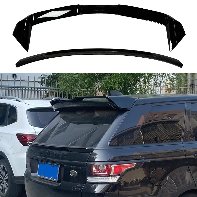 Neues Design 2013 bis 2018 für Land Rover Range Rover Sport Heck- und Mittelspoiler, hochwertiges ABS, glänzend schwarz, Kofferraumflügel-Bodykit