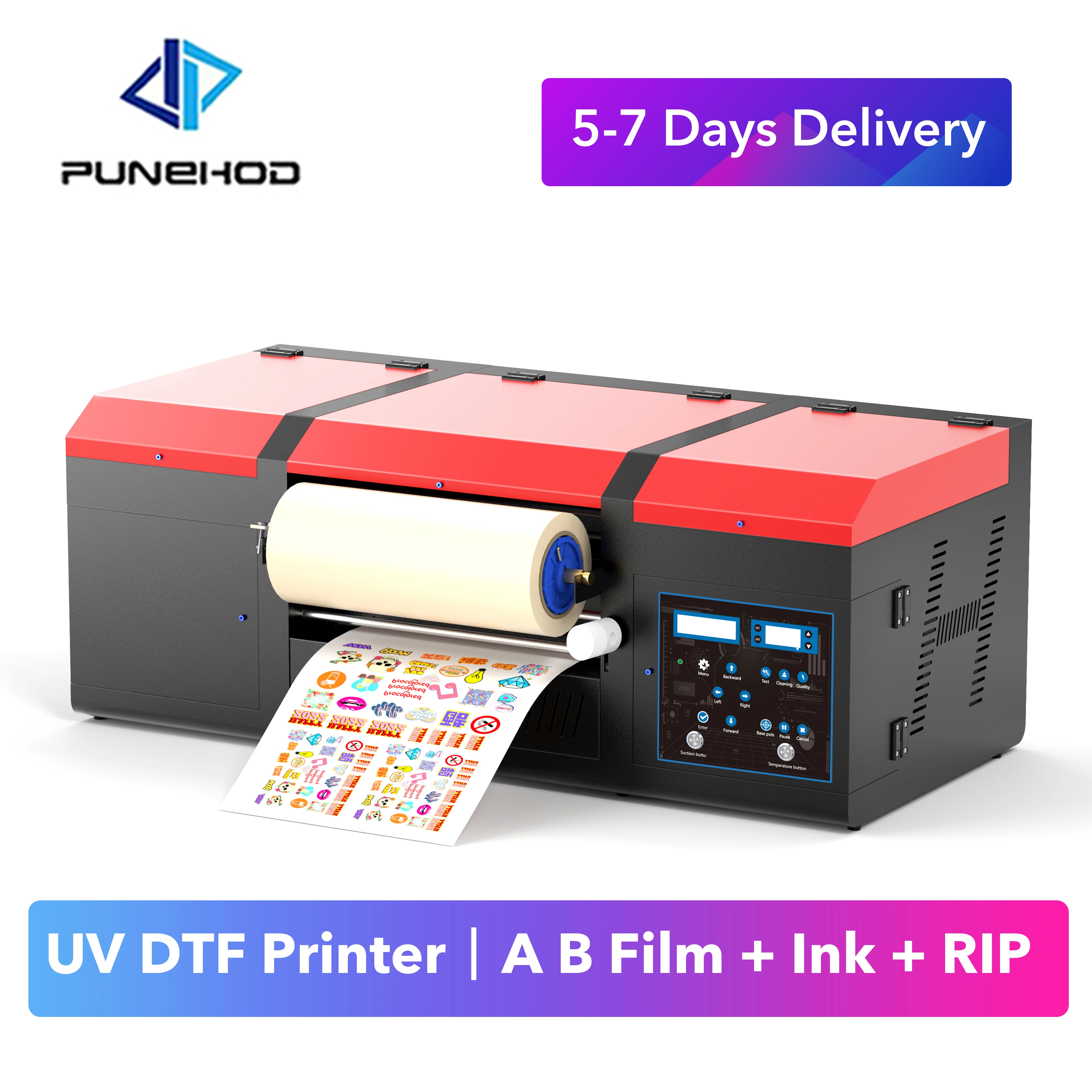 

UV DTF Printer A3 Dual XP600 PrintHead UV DTF Wraps Sticker Printer With A & B Film Installation And Tutorial Video Wrap For Cup