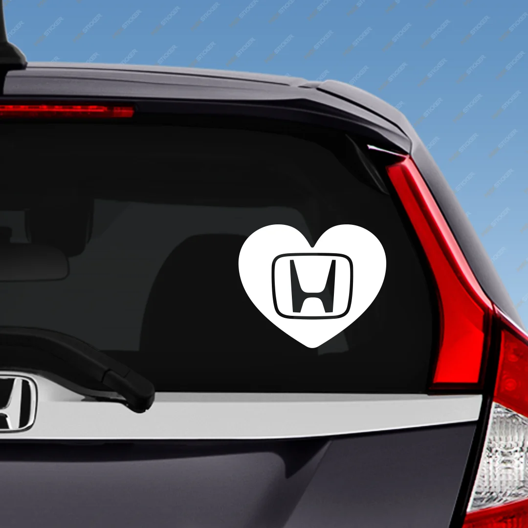 Car sticker for I love Honda, auto vinyl sticker for Honda heart