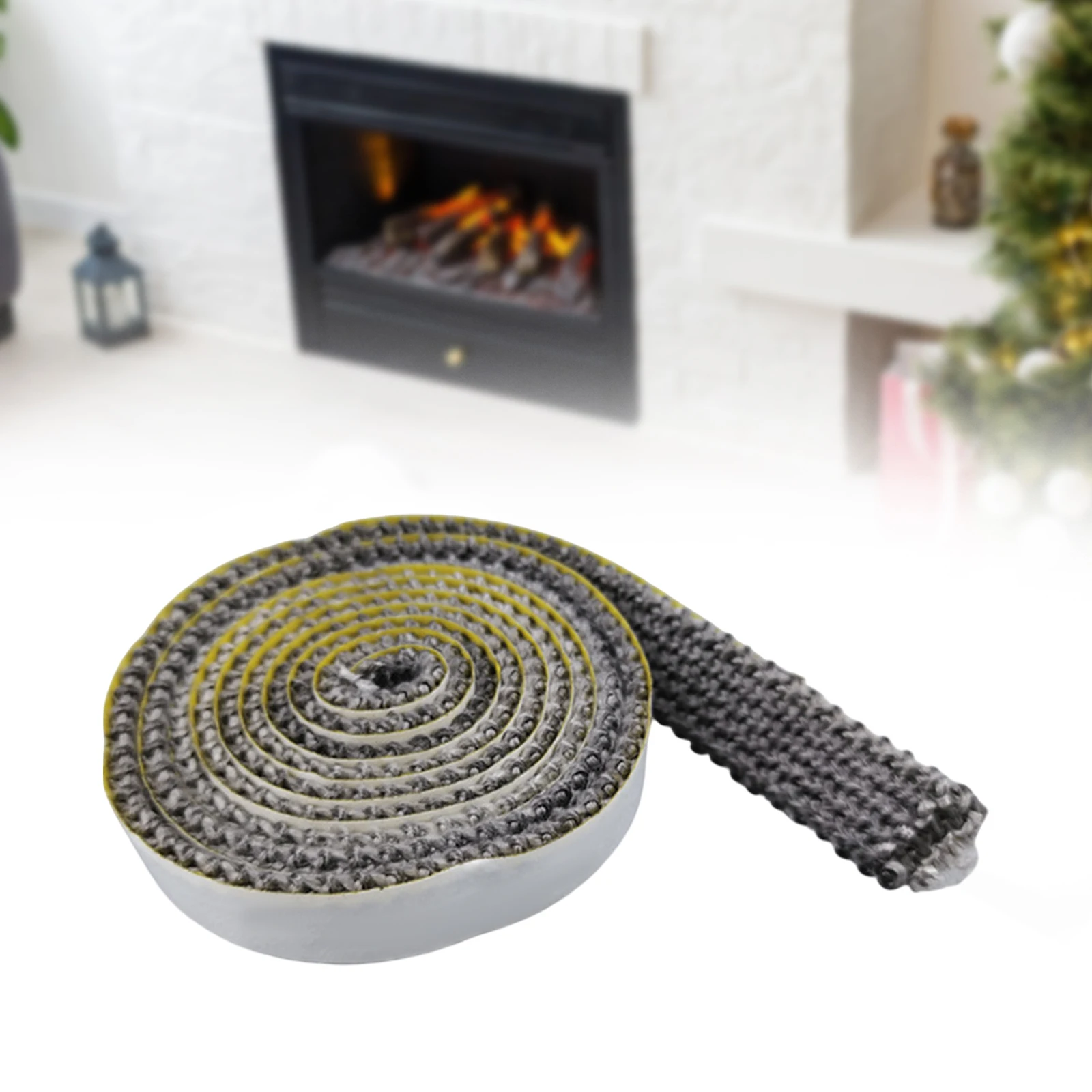 

Multifunctional Fireplace Tape Seal Replace,Wooden Stoves Door Gasket Accessory for Chimney Glass Window Home Christmas Supplies
