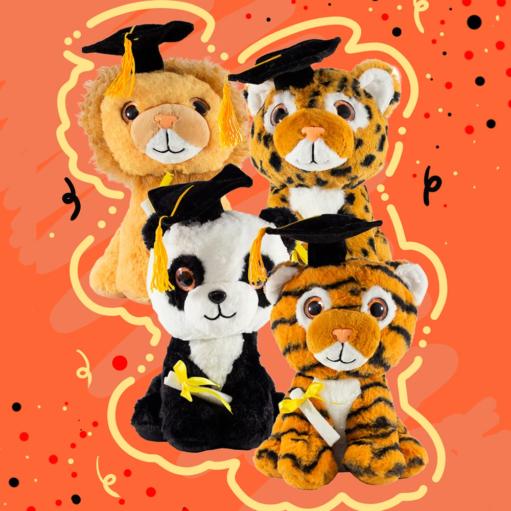 Importing the gift of plush graduation toys for her or the, soft plush with graduation cap Diploma.