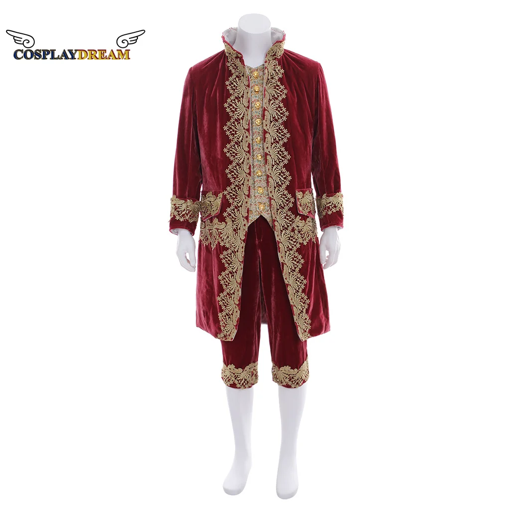 Men's Trench Coat Vintage Prince Coat Set Medieval Renaissance Jacket Antonio Noble Cosplay Costume Men's Dress Set