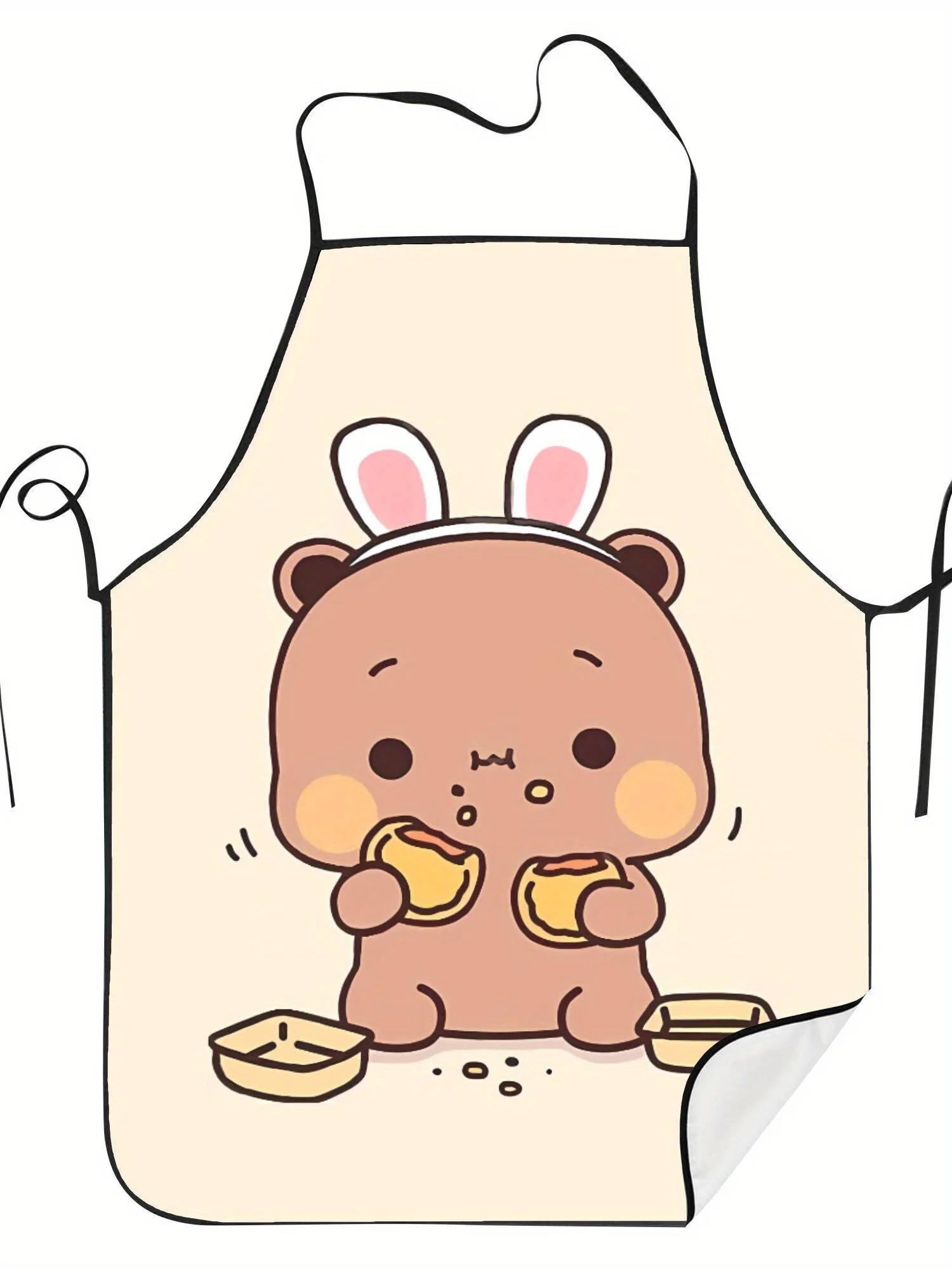 

1 шт. милый фартук с изображением панды, с кроличьими ушками и в ретро-стиле, подходит как мужчинам, так и женщинам, идеально подходит для рукоделия, выпечки, рисования, уборки, приготовления пищи, для поваров, официантов, кафе и барбекю-шопов, 21. 7× 28.