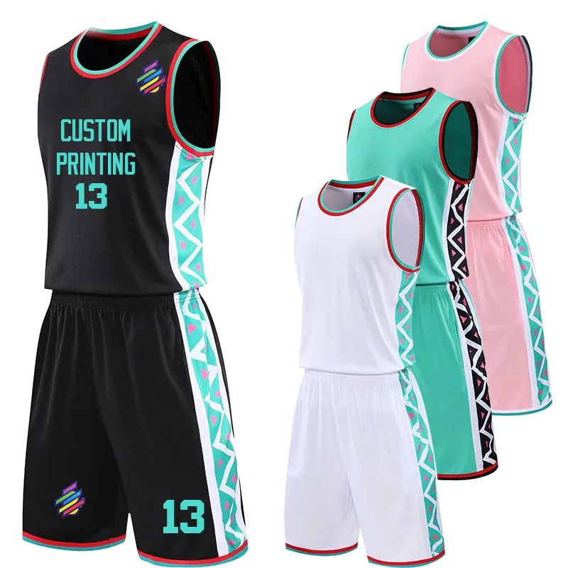 2023 Breathable Boys Basketball Jerseys Shirt Pants Sublimation Printing Name Number Logo Athletic Shorts Set for Youth Men Kids