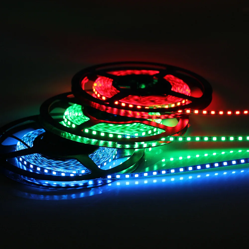 5M LED Strip Light SMD 2835 White LED Tape 12V Light 60LED/M Warm White Red Green Blue RGB Flexible Strip Ribbon Home Decor