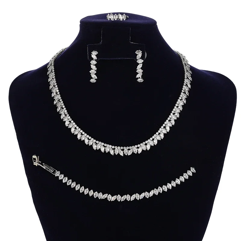 Jewelry Set HADIYANA Unique And Charm Women Wedding Accessories Cubic Zircon BN9233 Luxury Designer Jewelry