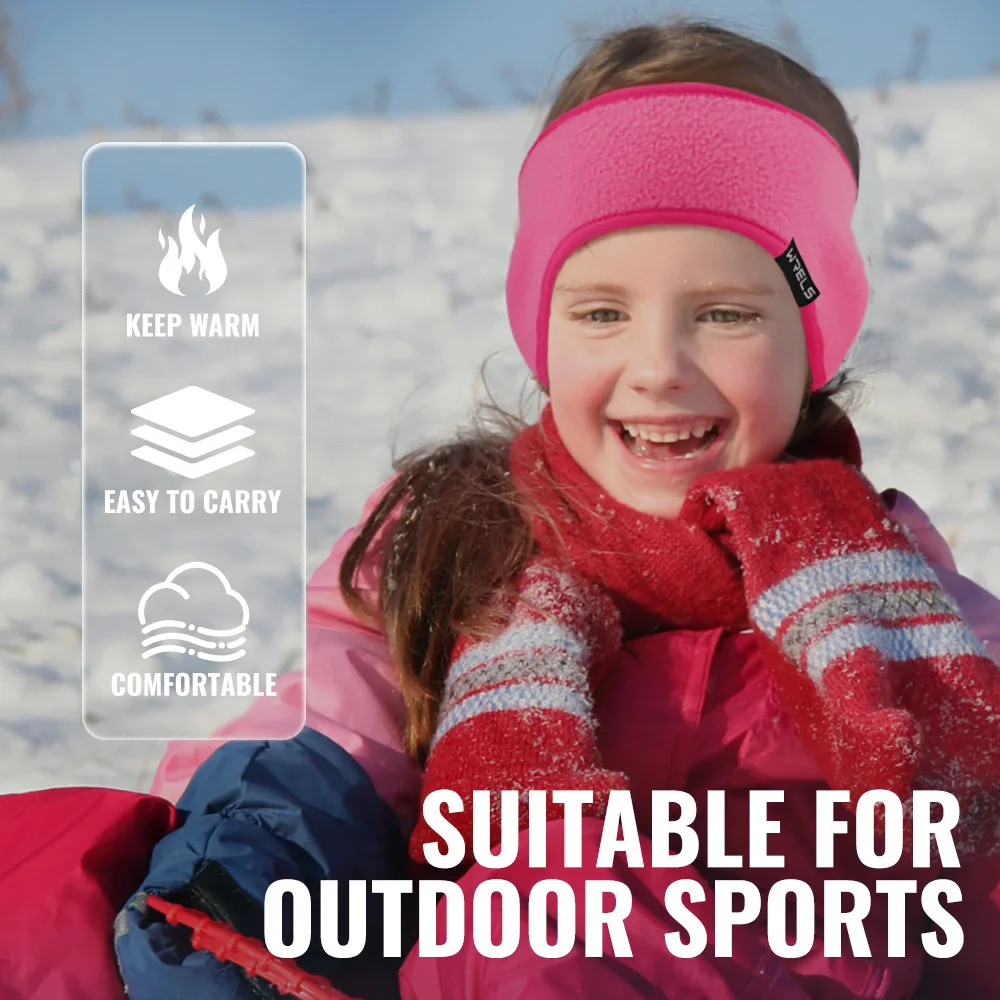 WRELS طفل الصوف تدفئة الأذن يفشل عقال بسط غطاء للأذنين الشتاء يغطي للطقس البارد تشغيل الدراجات التزلج الأذن أدفأ #2