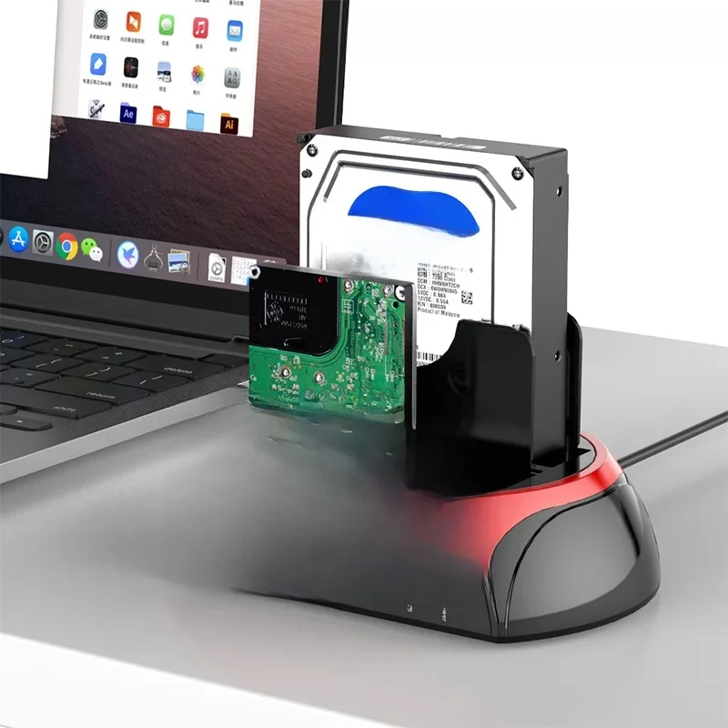USB do 2.5/3.5 "SATA IDE dysk twardy HDD SSD czytnik stacja dokująca podwójne wnęki zewnętrzna obudowa dysku obudowa hd externo — zdjęcie produktu 7