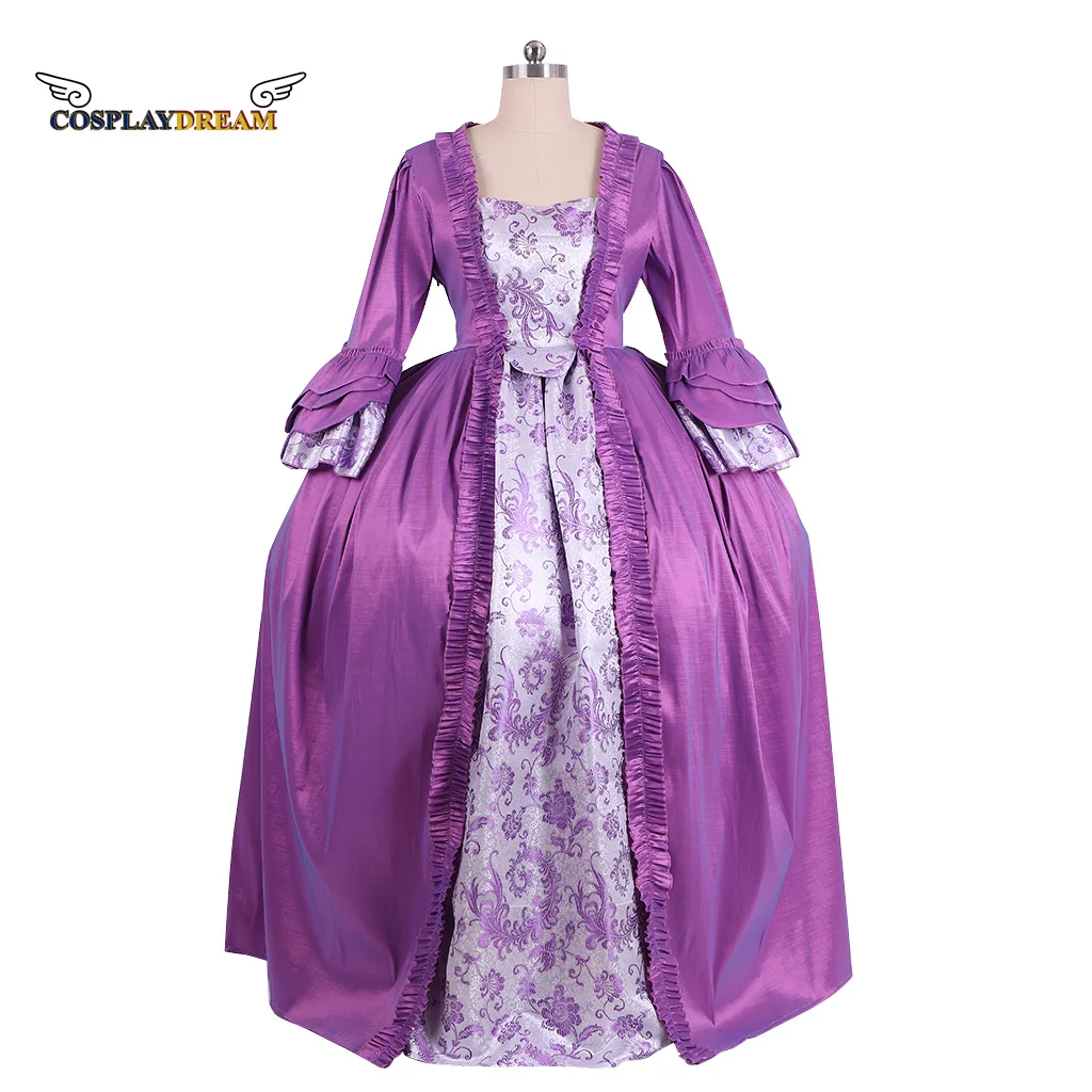 

Regency Pioneer 18th Versailles Duchess Purple Dress Medieval Reenactment Theatre Civil War Victorian Marie Rococo Ball Gown