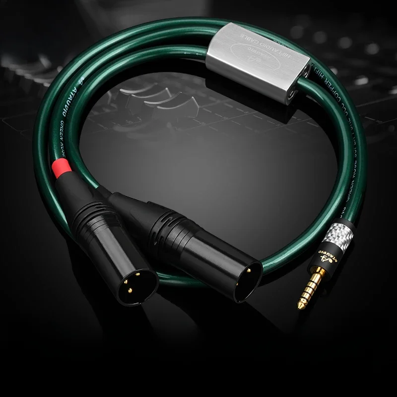 ATAUDIO HIFI 4,4 mm zbalansowany męski na podwójny 2xlr 3-pinowy XLR zbalansowany męski kabel adaptera audio — 2