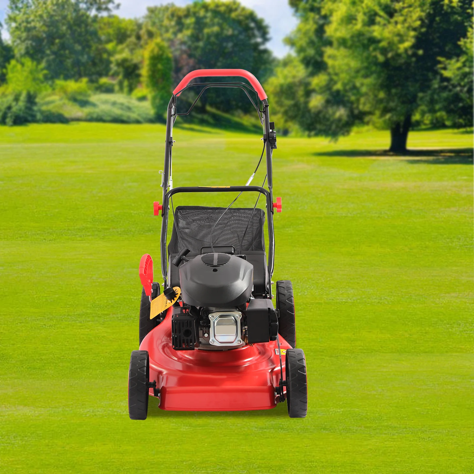 4-Stroke Engine 3-in-1 Self-Propelled Gas Powered Lawn Mower, High Wheel FWD, 20-inch & 140cc Gas Mower, 8 Adjustable Heights, Perfect for Small to Medium Sized Yards
