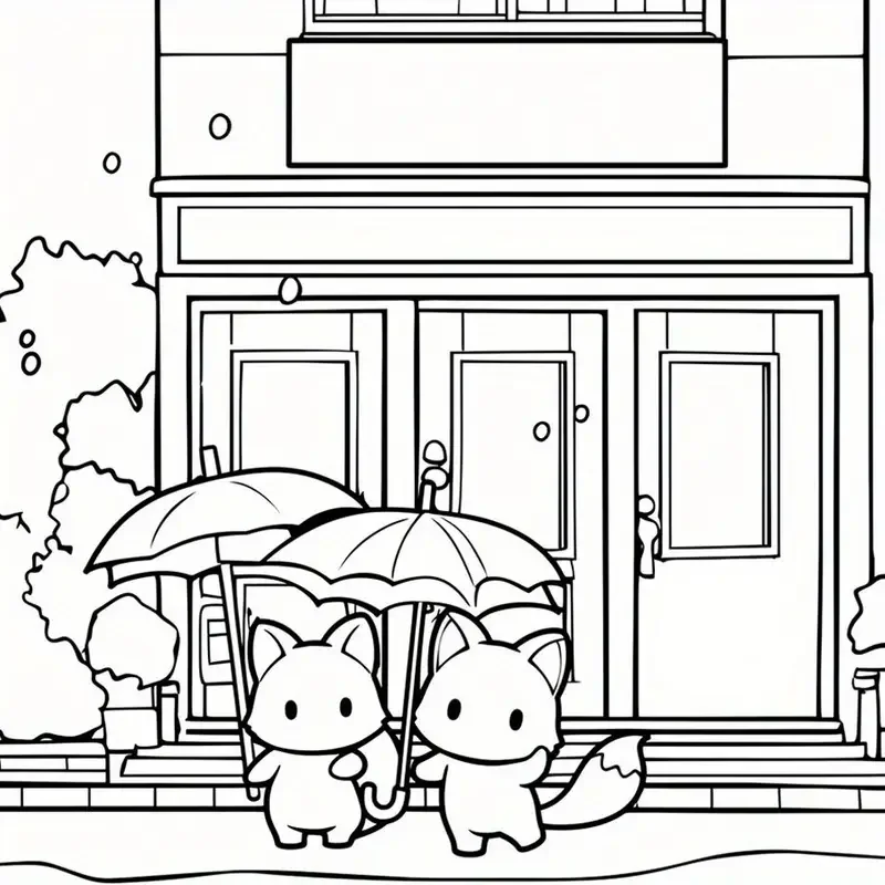 Cute London A Kawaii Coloring Book Adventure Color Cozy London Landmarks Fun for Kawaii and London Fans of All Ages