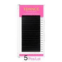 TDANCE 5 cajas/lote, suministros de extensión de pestañas clásicas, extensión de pestañas postizas profesionales de visón, 16 filas, pestañas con volumen ruso