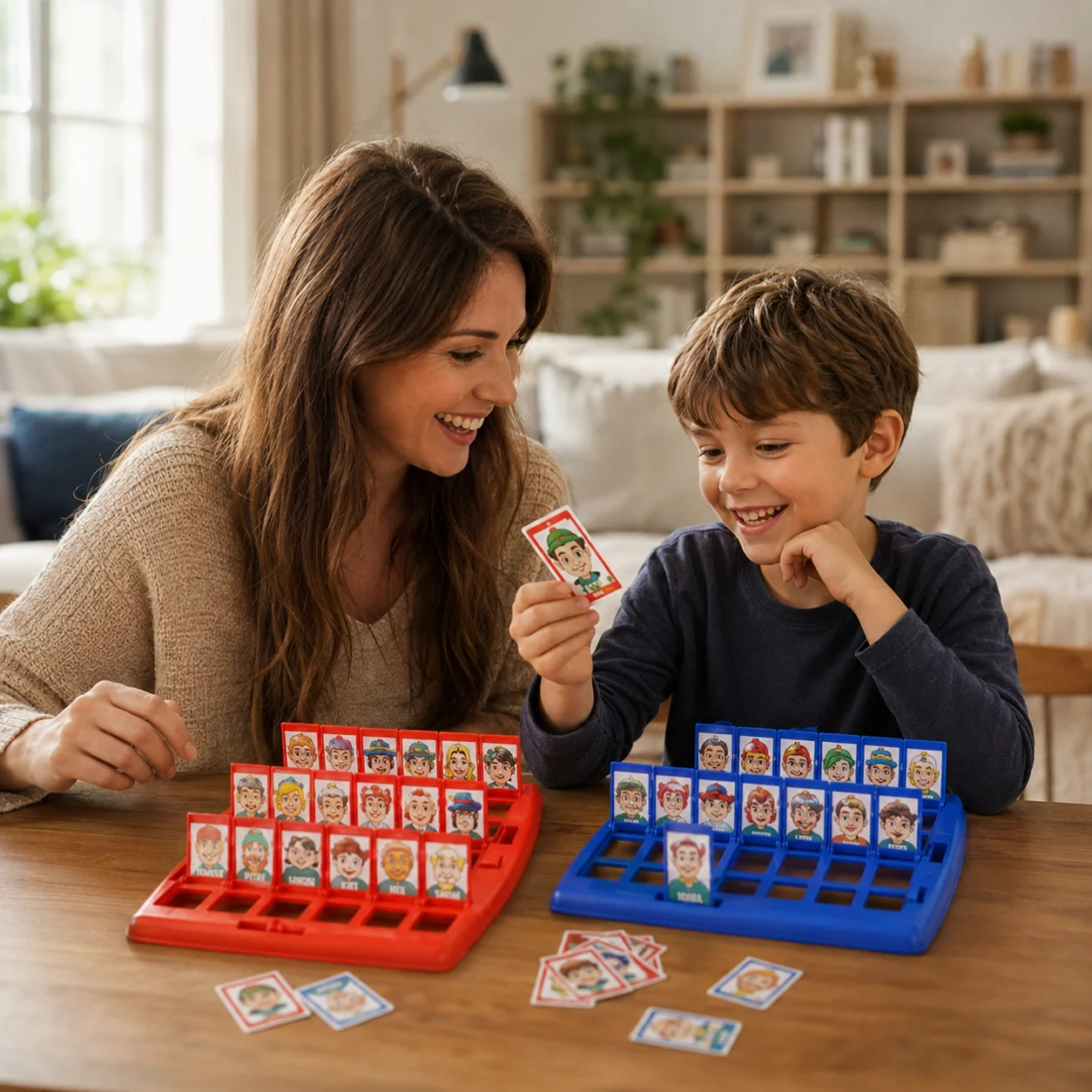 Guess Who Board Game Parent Child Interactive Logic Puzzle Toy for Kids 2 Players Educational Tabletop Game
