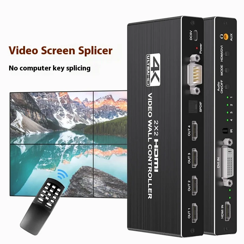 

Вход 4K HD HDMI Splicer 2X2 ЖК-телевизор, экран управления процессором, блок для сращивания видеостены, контроллер видеостены