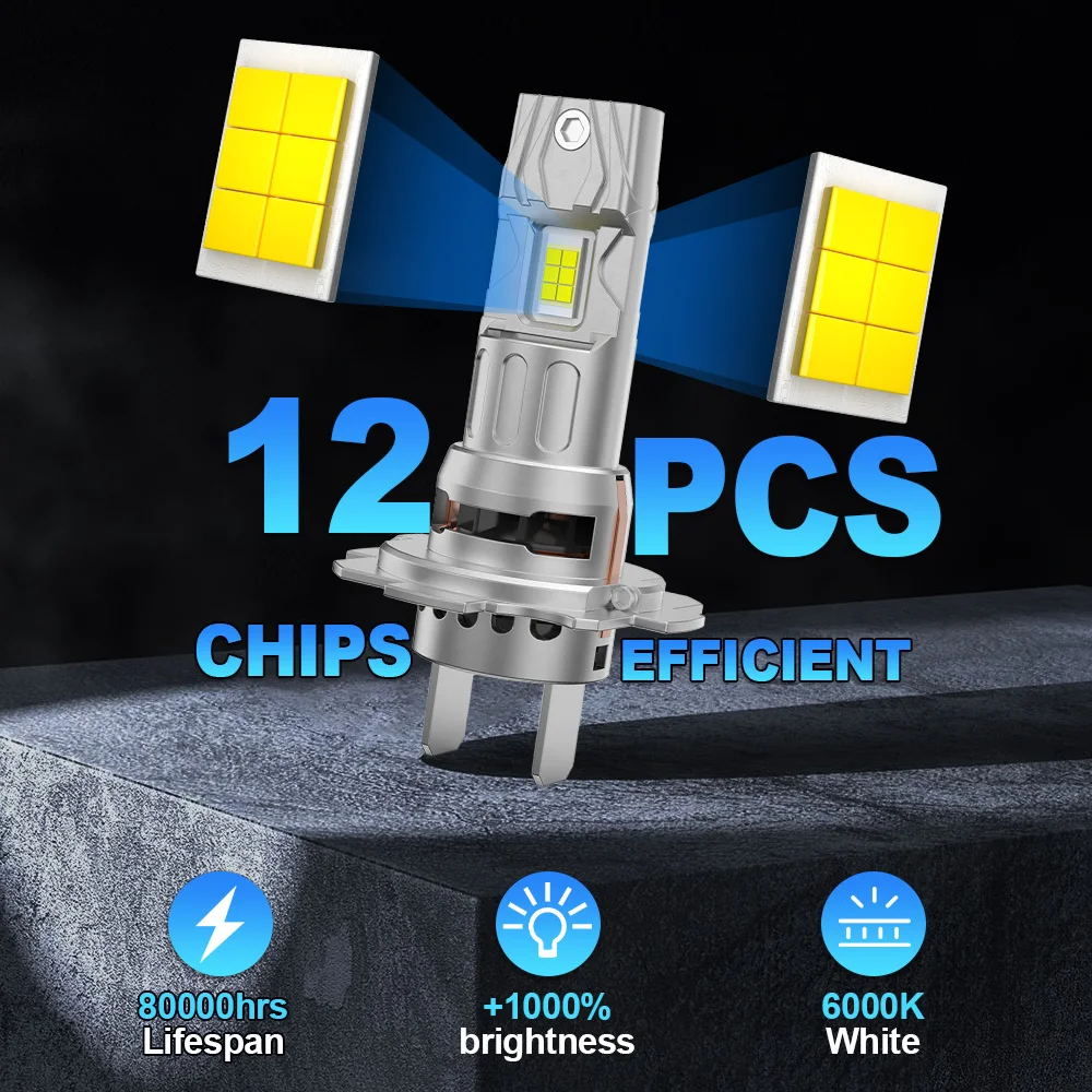 2/6x For VW T-Roc SUV 2017 2018 2019 2020-2023 Wireless Headlights 3570 CSP High Low Beam 6000K Fog Lamp Bulbs 12V LED Kit