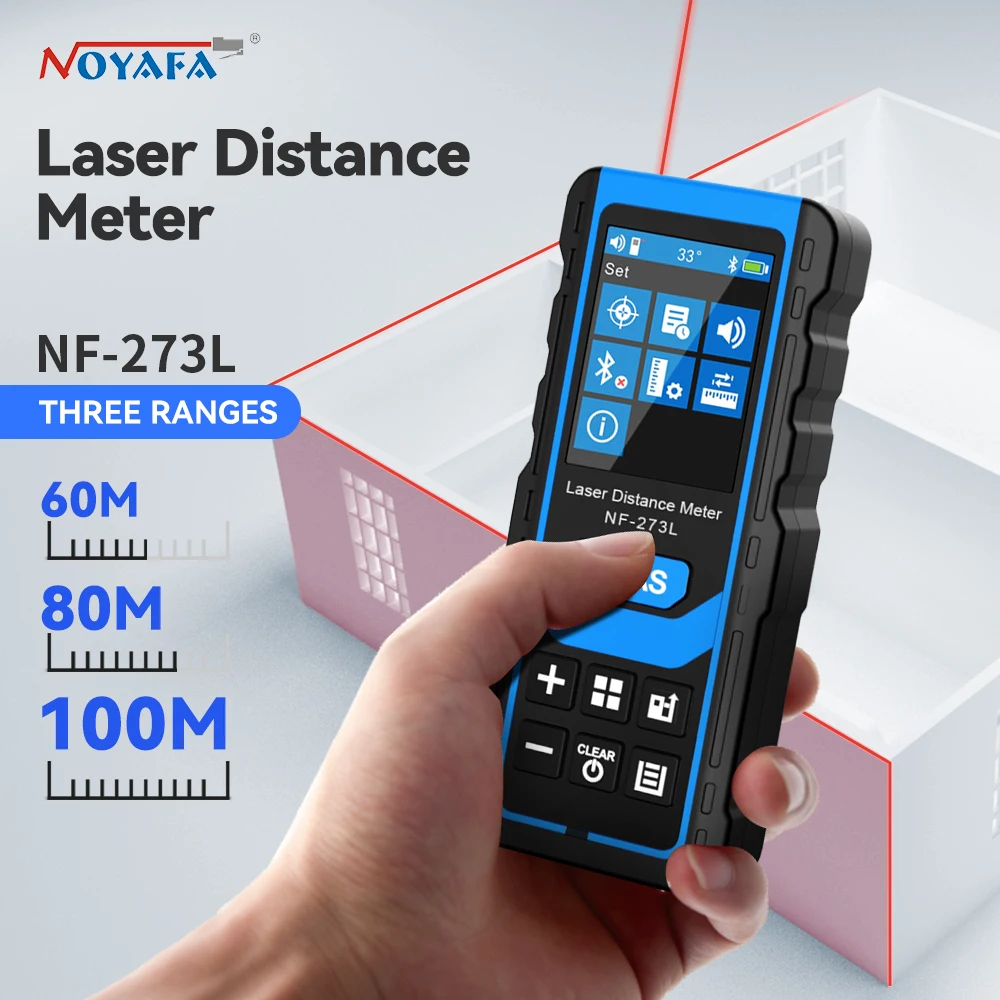 NOYAFA NF-273L Laser Distance Meter 80m 120m High Accuracy Laser Rangefinder Digital Range Finder Measuring Device Tool