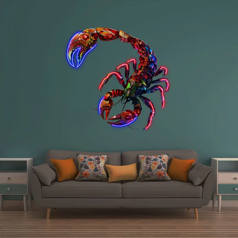 Scorpio Neon sign - Mysterious LED Zodiac Light Decor for Home, Best Gift for Scorpio Enthusiasts, Intense & Passionate Wall Art