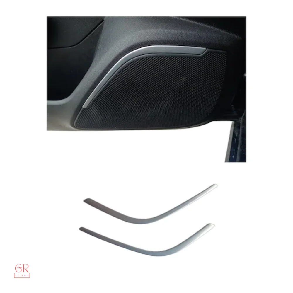 Speaker Trim for Megane 4 Stainless Steel Gray 2 Pieces Sticker for Megane 4 HB Sedan 2016-2022 Hiigh Quality