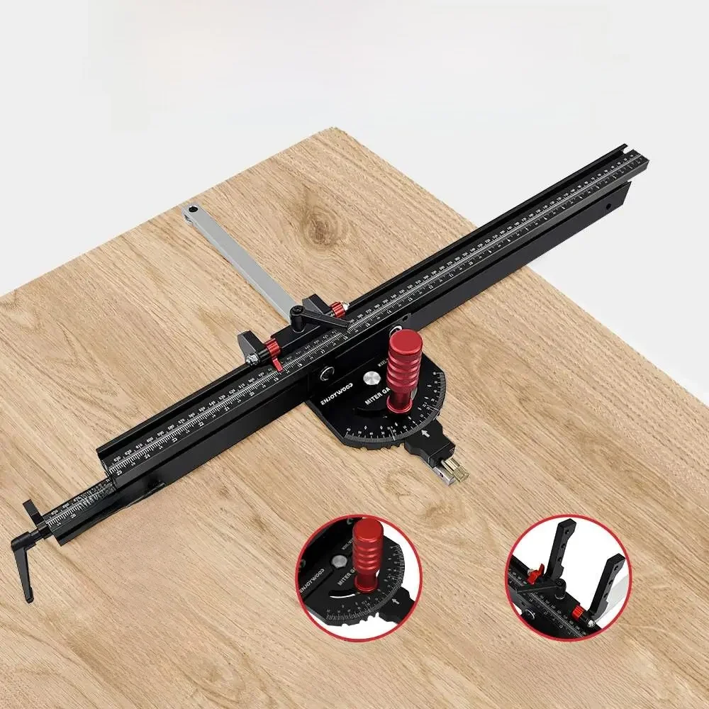 Houtbewerking 0-60 Graden Hoek Verstekmeter 600-1200Mm Verlengde Omheining Voor Tafelzaag Router Tafel Precisie Hoek Ingesteld Door Enjoywood - afbeelding 2