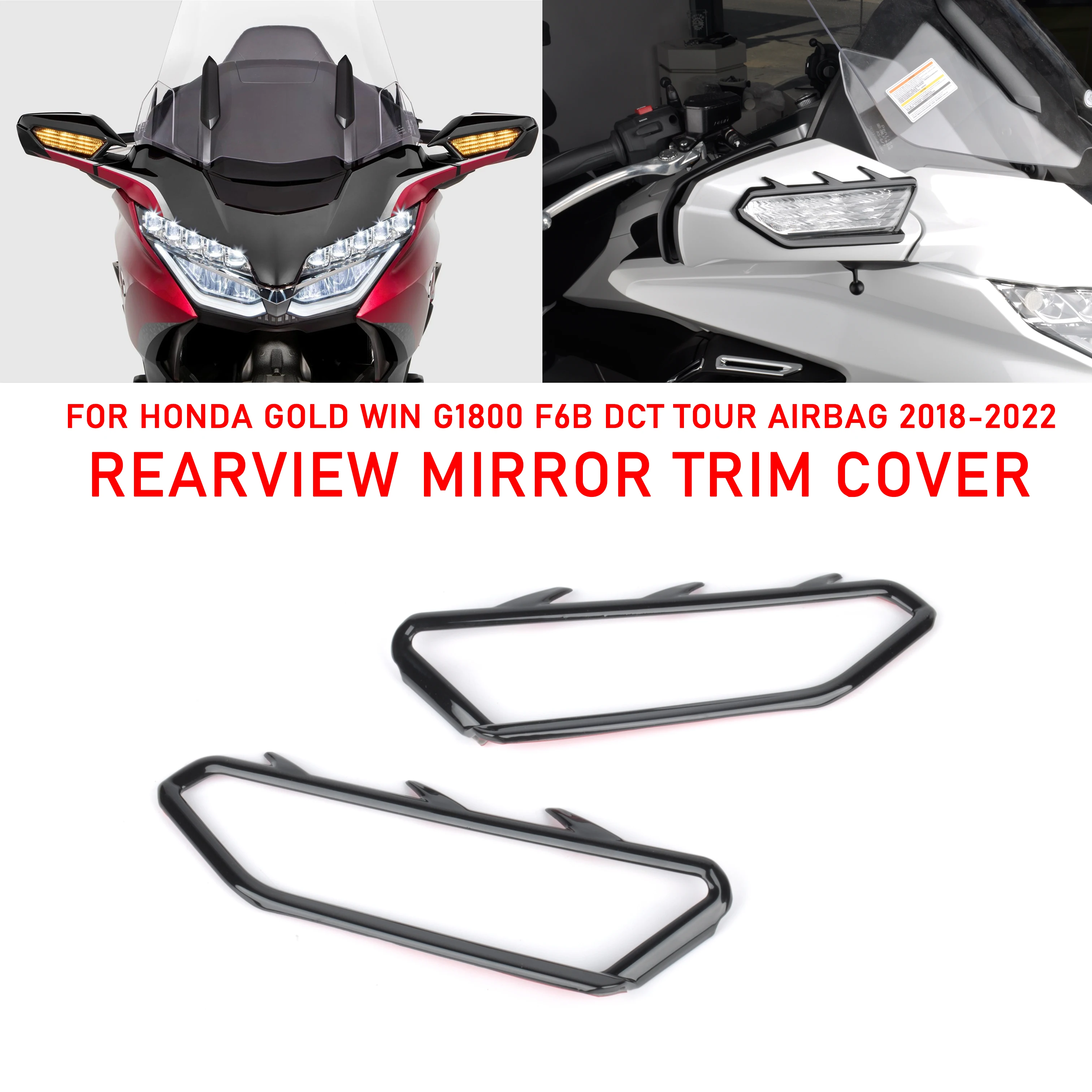 

For Honda Gold Wing Gl1800 GL1800B F6B Modified Rearview Mirror Steering Lamp Decorative Cover Plating 2018-2023