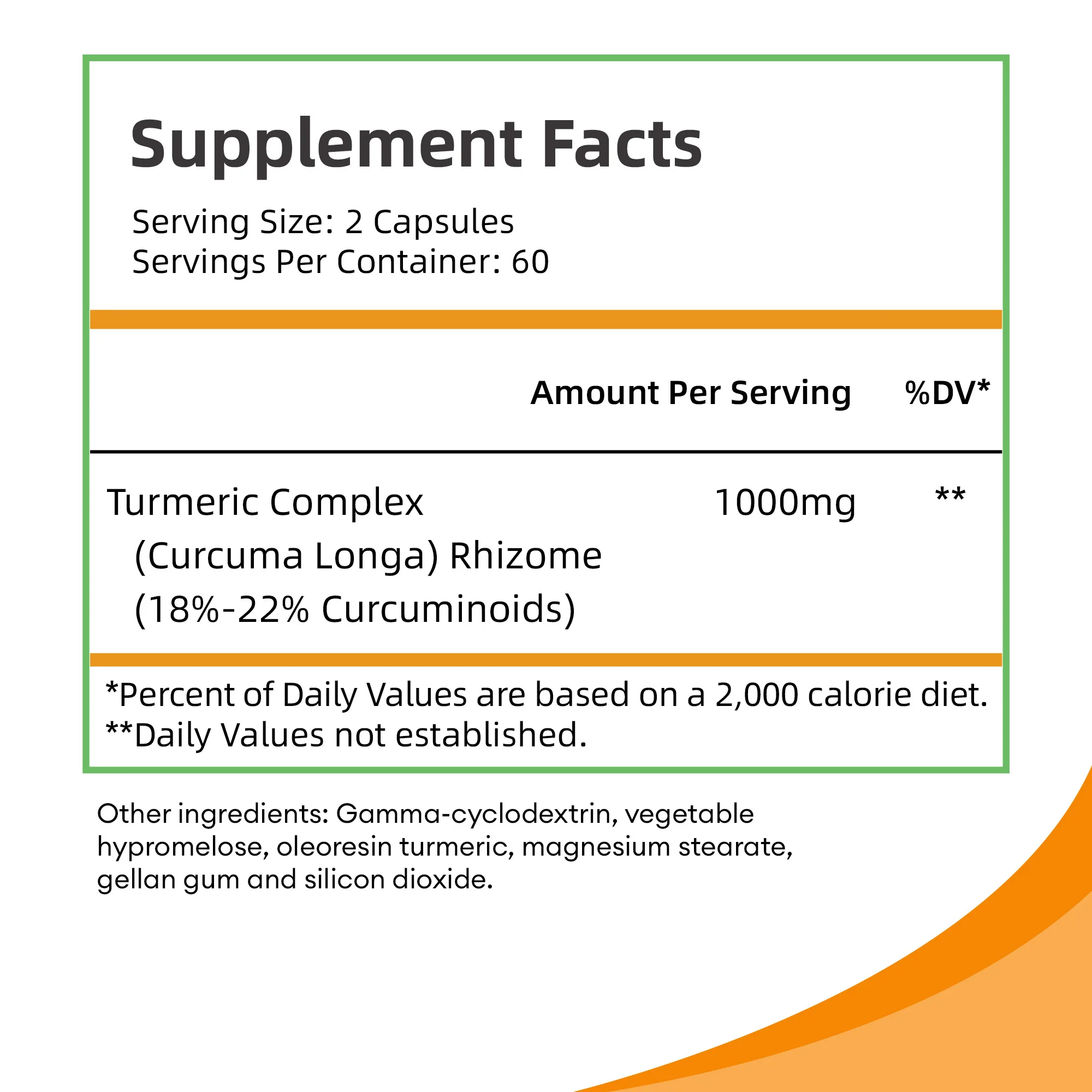 Turmeric Curcumin Supplement - Support Joint & Digestion Health, Enhance Immunity, Antioxidant - 120 Capsules