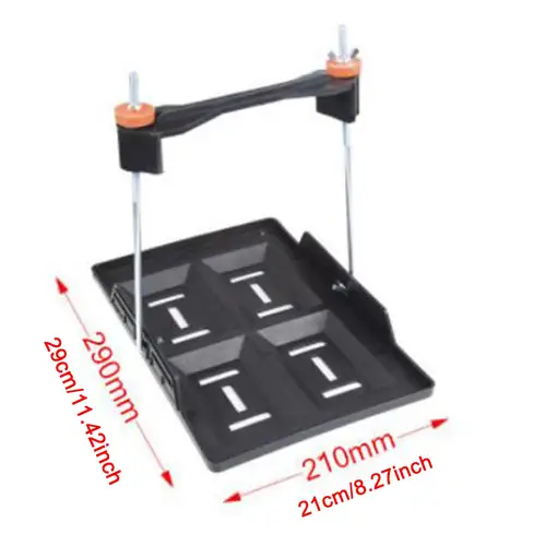 Imagen 2 del producto Soporte de bandeja de batería de coche, soporte de batería de Metal, bandeja de almacenamiento, soporte de batería, soporte de fijación de ranura empotrada para coches Rvs