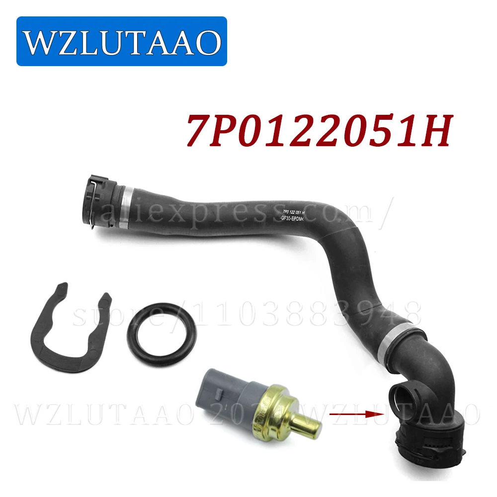

Upper Coolant Radiator Hose With Quick Release Coupling 7P0122051H 7P0 122 051 H 95810640240 For VW Touareg Cayenne 2011-2017