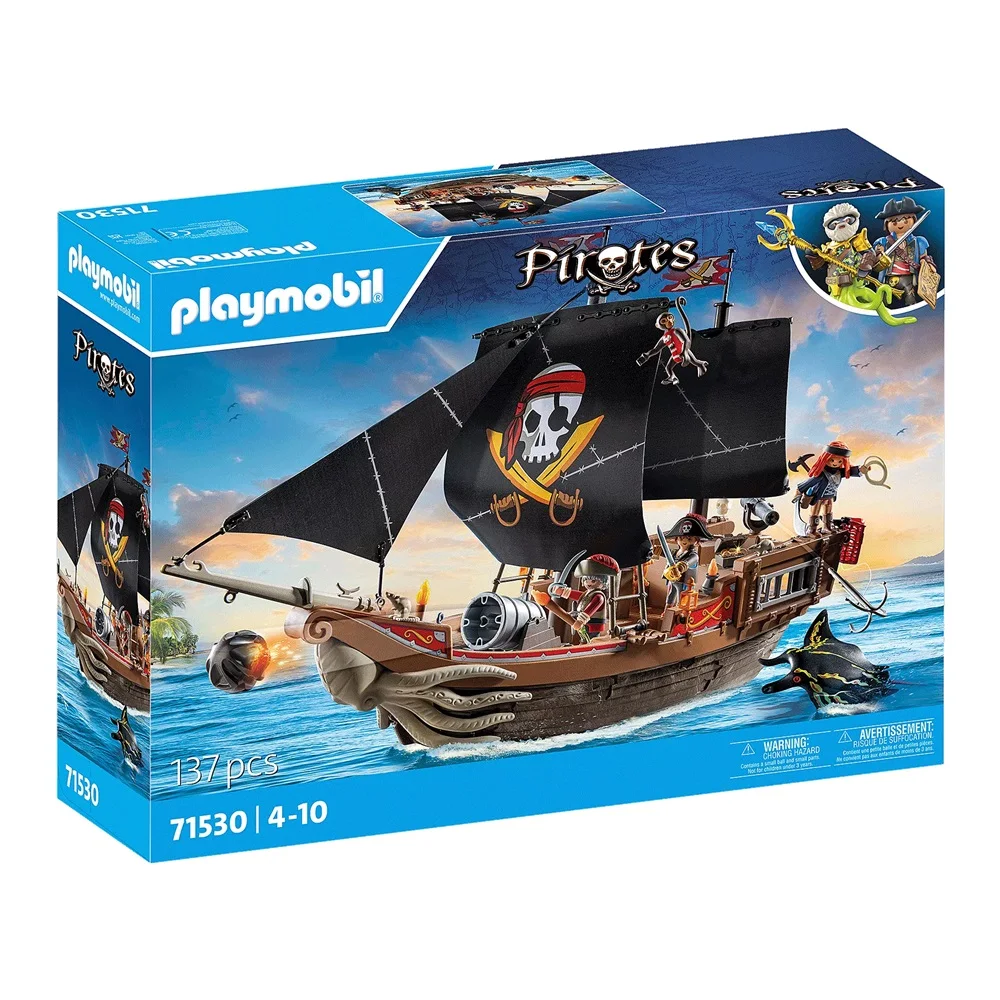 PLAYMOBIL Big Pirate Ship, 71530, Nature, Country, Official License, original, Boy, Girl, Shop, Toys, Game, clicks, famobil, Doll, Figure, With Box, New, clicks