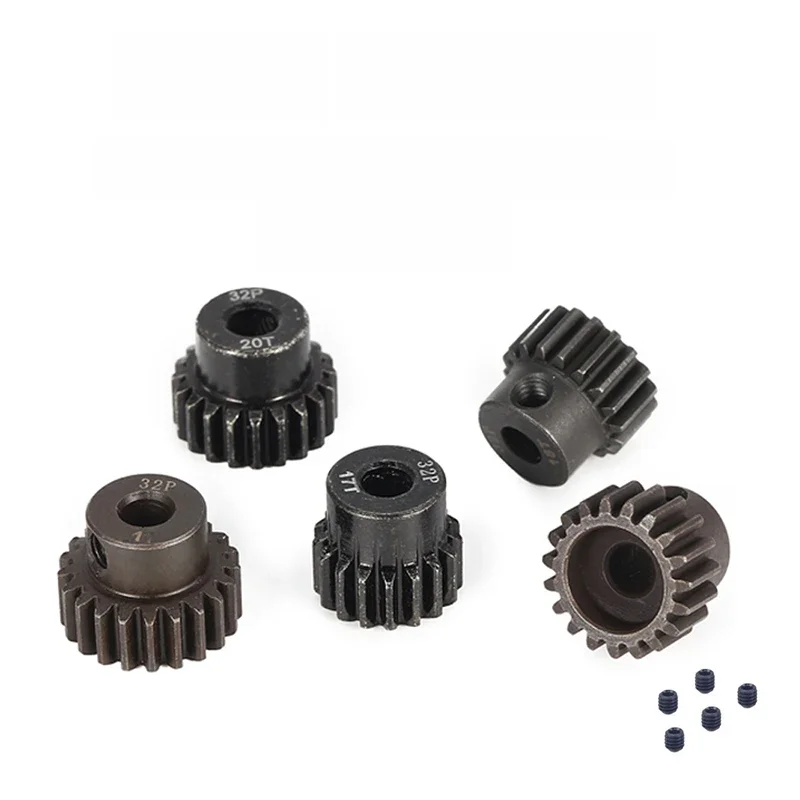 NEEBRC 32DP 32P 5mm 13T 14T 15T 16T 17T 18T 19T 20T 21T pignon en acier au carbone noir engrenage de moteur en métal pour modèle de voiture 1/8 RC M0.8