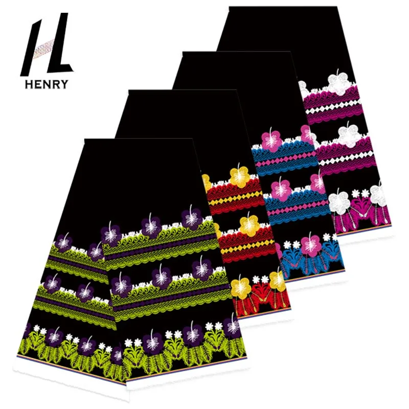 

High Quality Print Fabric Custom Black Floral Print Fabric 100%Polyester Fabric For Skirts And Dress