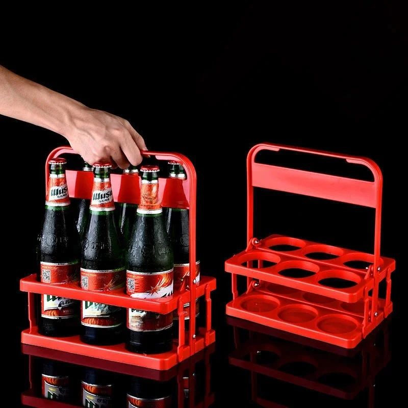 Herbruikbaar 6 Pack Bierfles Drager Drink Caddy Houder Duurzame Opvouwbare Bar Likeur Wijn Bier Rek Mand Cup Organizer - afbeelding 2