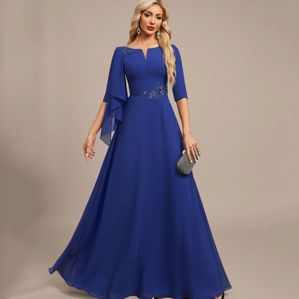 

Formal Mother Dress Elegant Customized Applique A Line Wedding Party Gowns For Bride Chiffon Bridal Dresses New Arrival